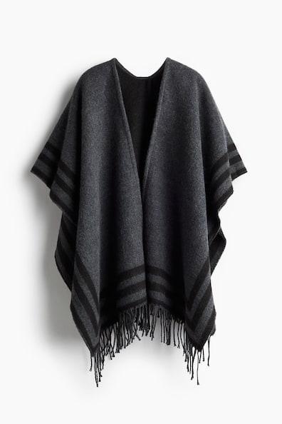 Fringe-trimmed Poncho Product Image