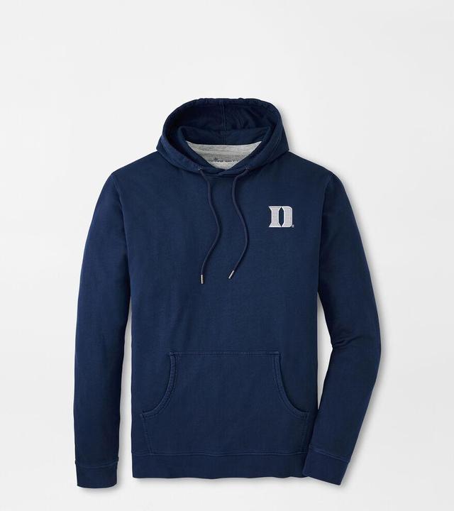 Peter Millar Mens Duke University Lava Wash Garment-Dyed Hoodie | Color: Navy | Size: S Product Image