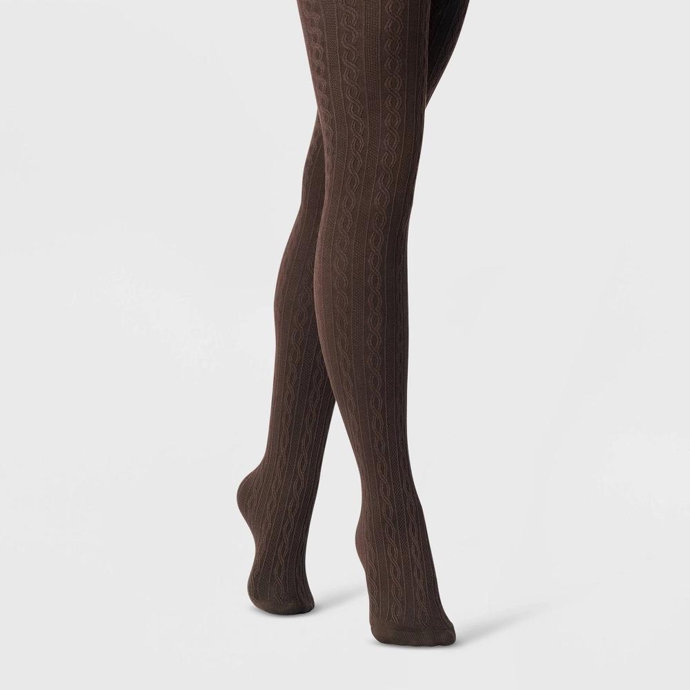 Womens Cable Sweater Tights - A New Day Black M/L Product Image