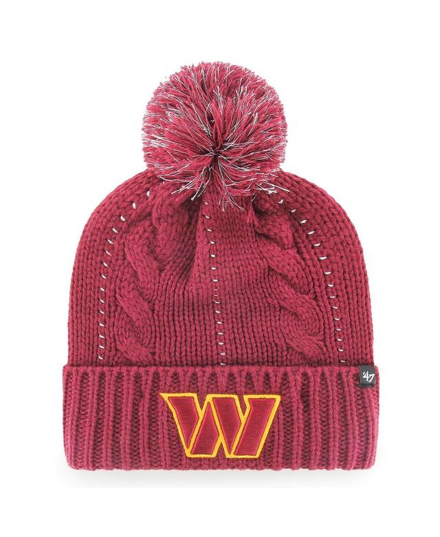 Womens 47 Brand Burgundy Washington Commanders Bauble Cuffed Knit Hat with Pom Product Image