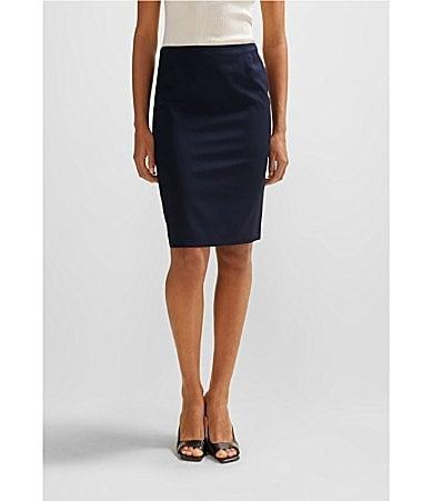 Womens Slim-Fit Pencil Skirt In Virgin Wool Product Image