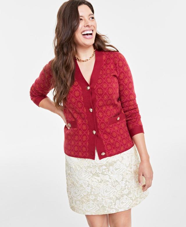 On 34th Womens Jacquard Cardigan, Created for Macys Product Image