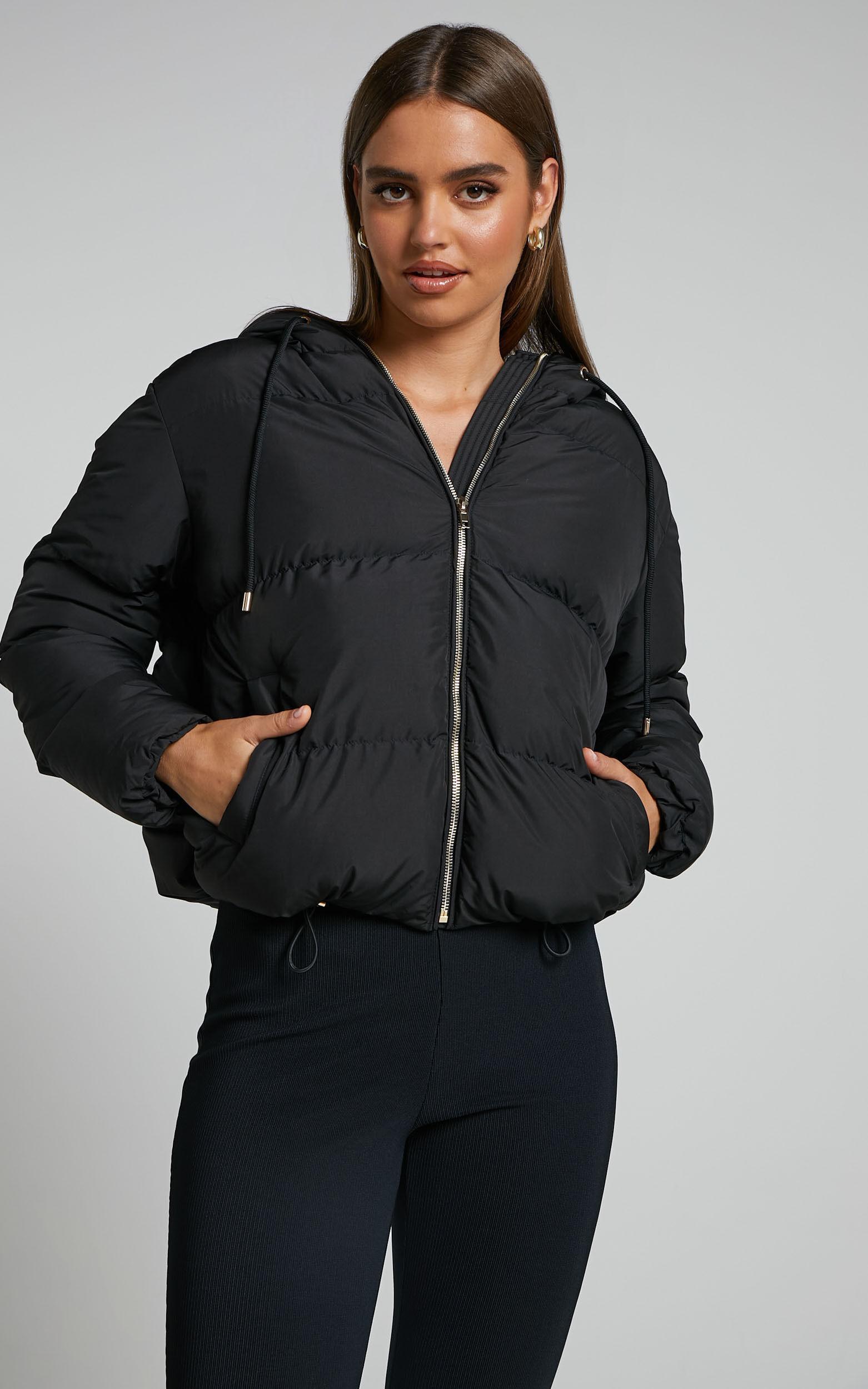 Helgi Jacket - Hooded Puffer Jacket in Black Product Image