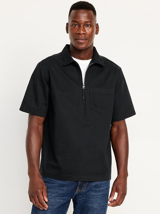 Quarter-Zip Workwear Shirt Product Image