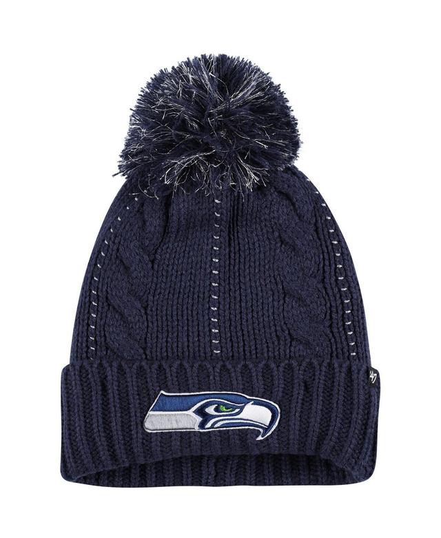 Womens 47 College Seattle Seahawks Bauble Cuffed Knit Hat with Pom, Blue Product Image