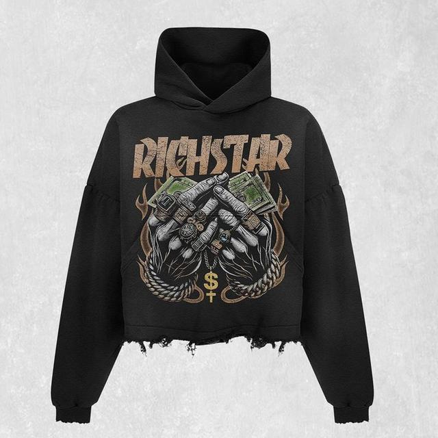 Sopula Vintage Rich Star Graphics Pocket Saint Hoodie Product Image