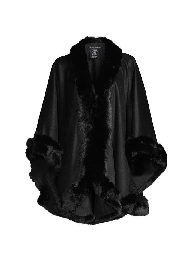 Faux Fur & Cashmere U-Cape Product Image