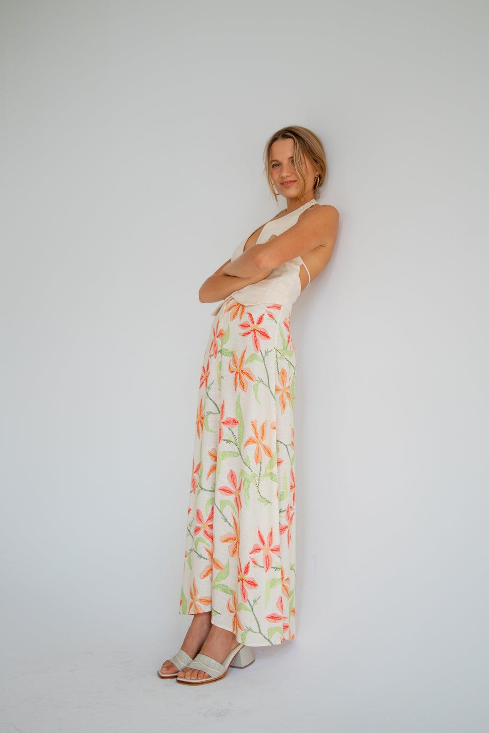 Love Language Midi Skirt Lillies Product Image