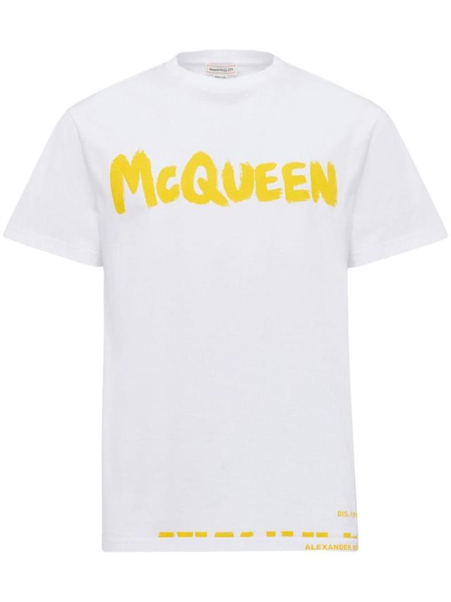 Logo-print Cotton T-shirt In White Product Image