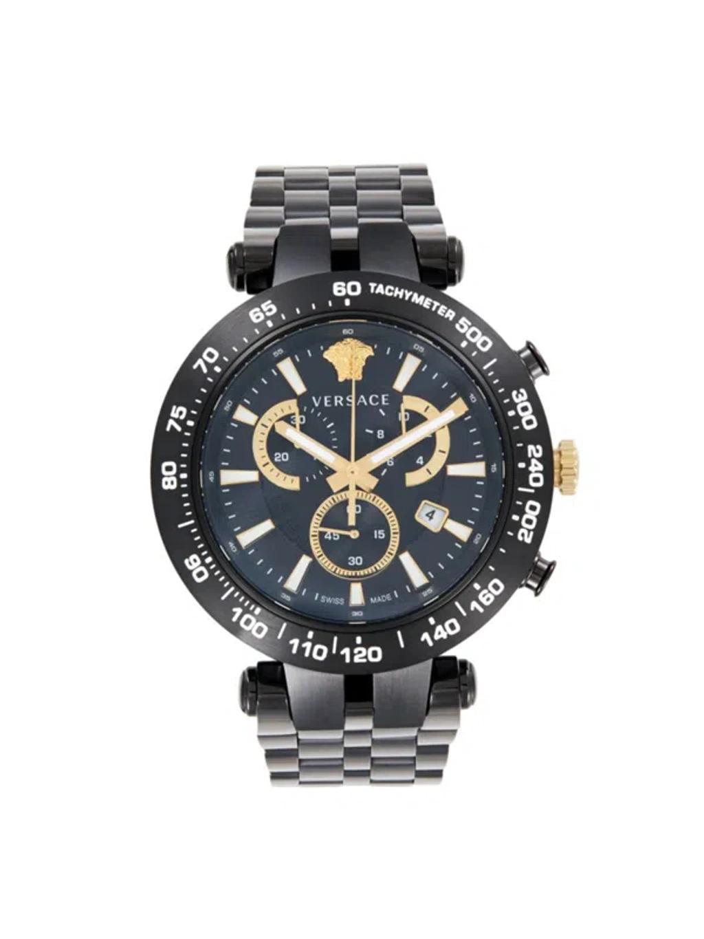 Men's 46mm Bold Stainless Steel Chronograph Bracelet Watch In Sapphire Product Image