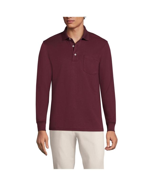 Mens Lands End Classic-Fit Super Soft Supima Pocket Polo Product Image