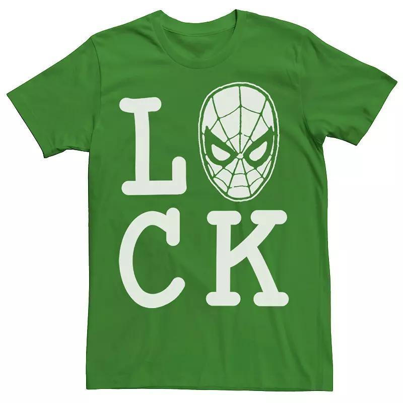 Mens Marvel Spider-Man Lucky St. Patricks Day Text Tee Product Image