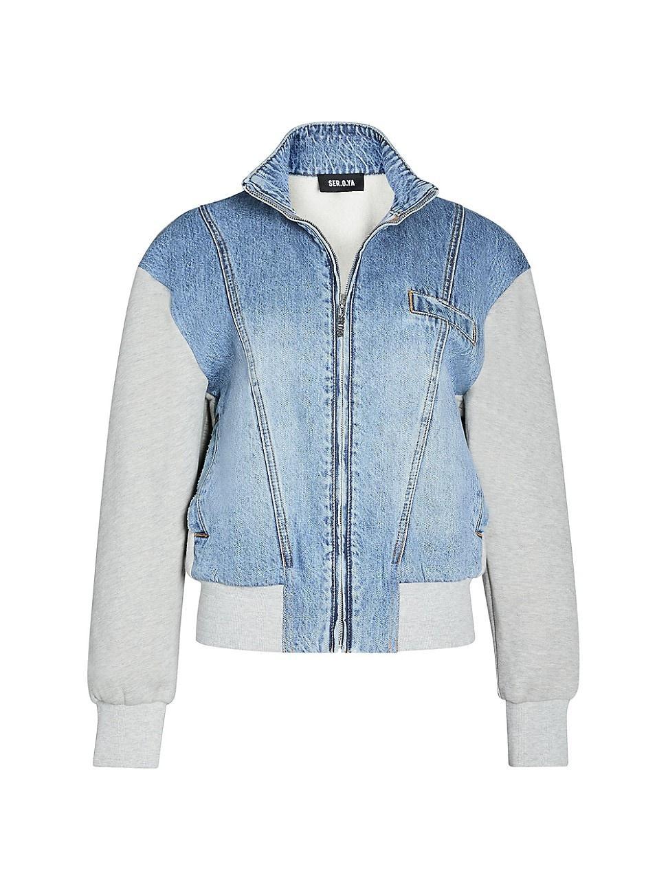 Womens Page Terry Denim Jacket Product Image