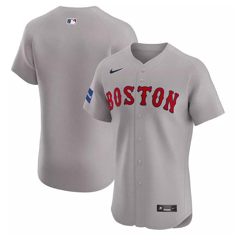 Mens Nike No Color Boston Red Sox Road Elite Patch Jersey Product Image