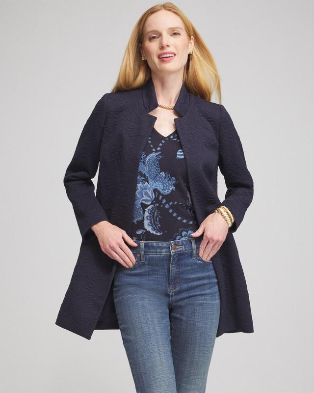 Women's Floral Jacquard Knit Jacket Product Image