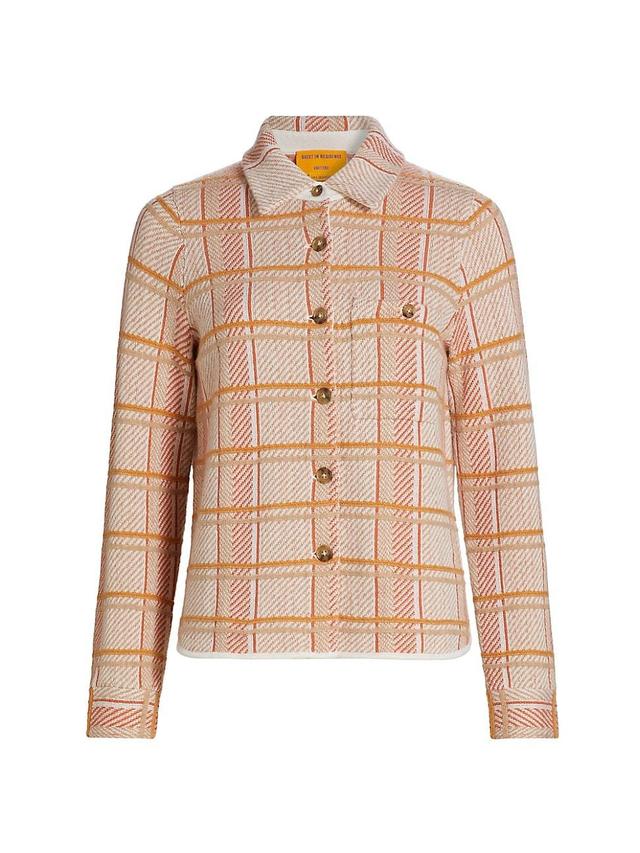 Womens Dylan Plaid Cashmere Button-Front Shirt Product Image