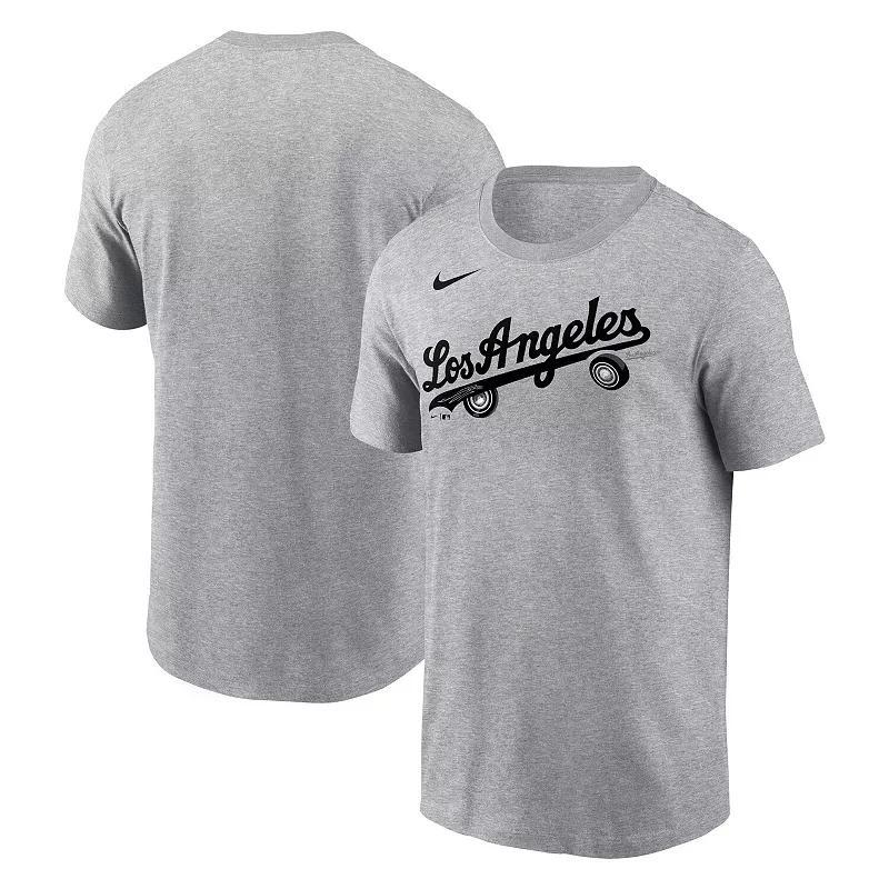 Nike Mens Heather Charcoal Los Angeles Dodgers Local Home Town T-Shirt Product Image