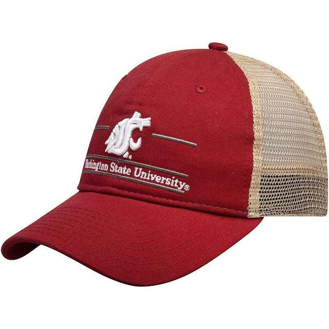 Mens The Game Crimson Washington State Cougars Split Bar Trucker Adjustable Hat Product Image