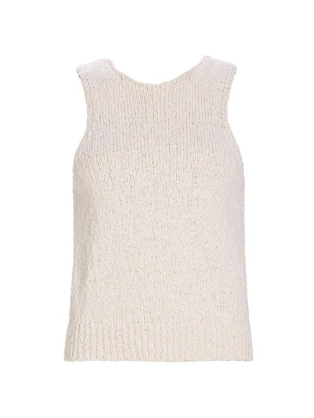 Womens Boucl-Knit Cotton Tank Product Image