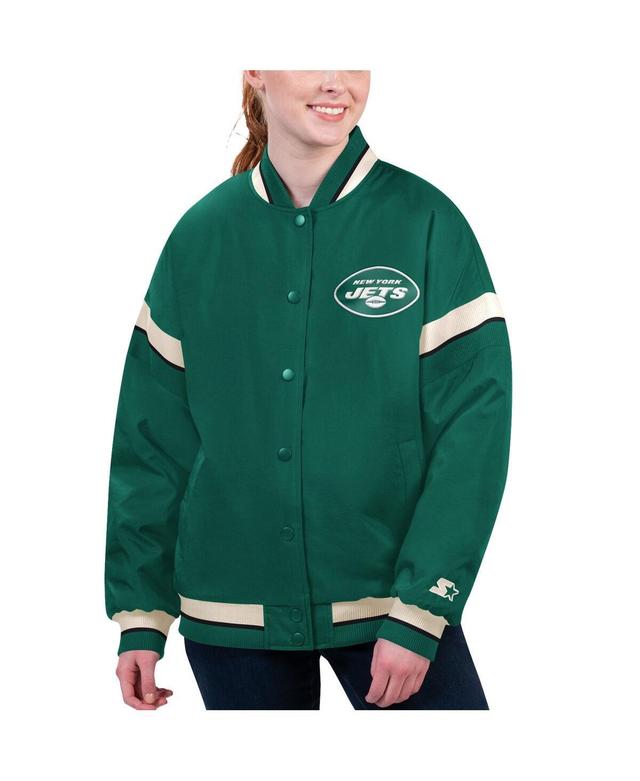 Womens Starter Green New York Jets Tournament Full-Snap Varsity Jacket Product Image