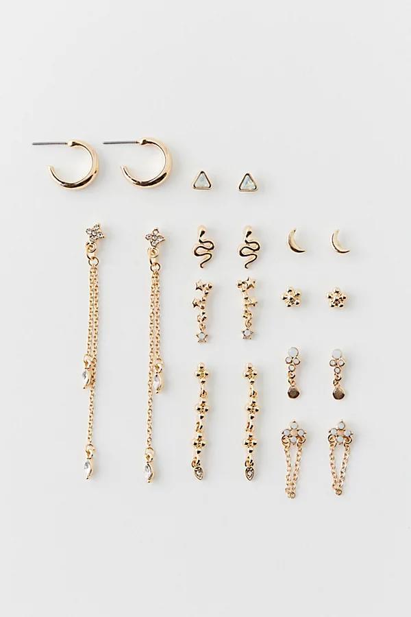 Celestial Post & Hoop Earring Set Womens at Urban Outfitters Product Image