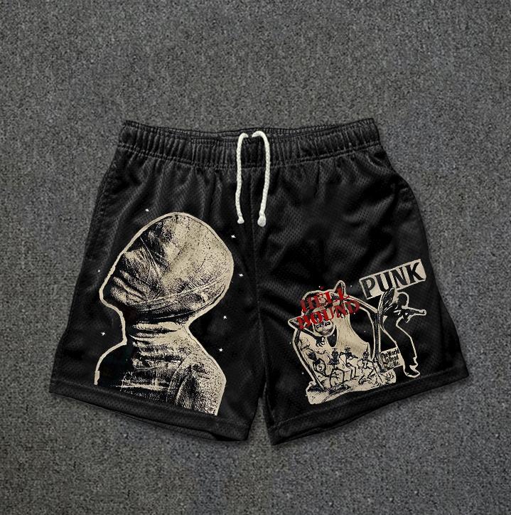 Sopula Vintage Mummy Street Graphic Men's Mesh Shorts product image