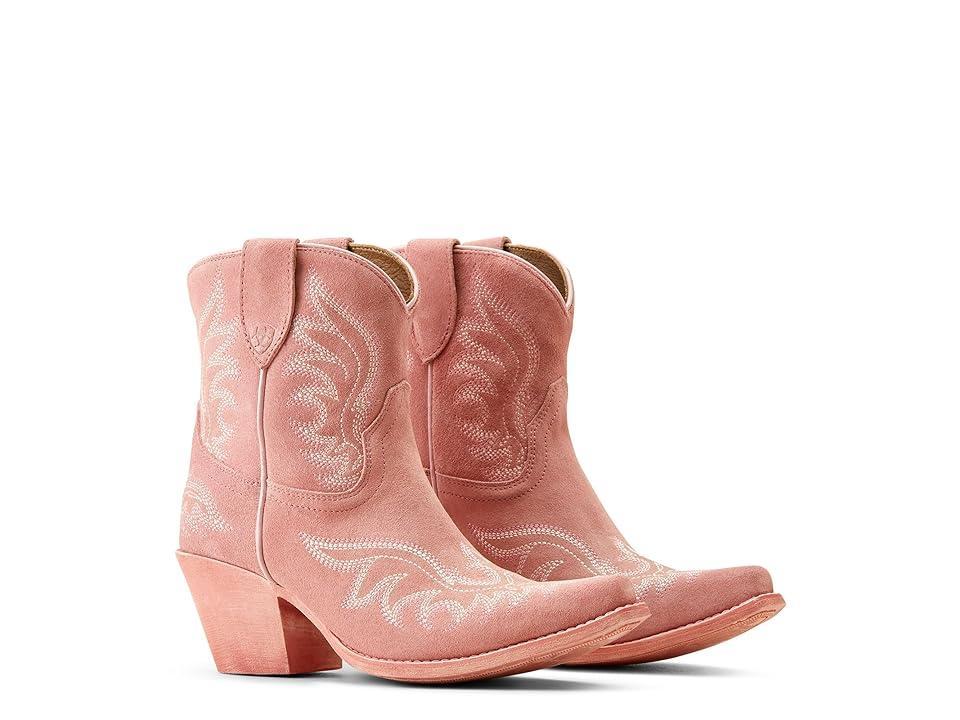 Ariat Chandler Western Boots (Carnation Suede) Women's Shoes Product Image