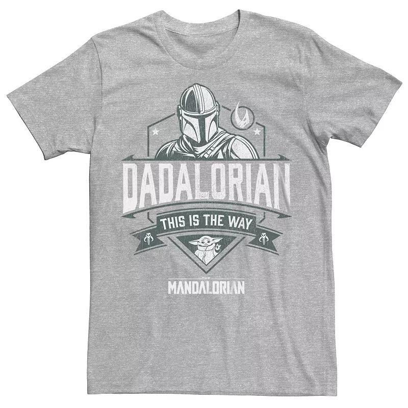 Mens Star Wars The Mandalorian The Dadalorian Way Graphic Tee Athletic Grey Product Image