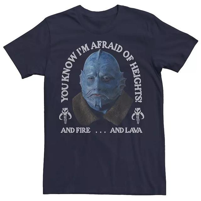 Mens Star Wars: The Mandalorian Mythrol Im Afraid Tee Blue Product Image