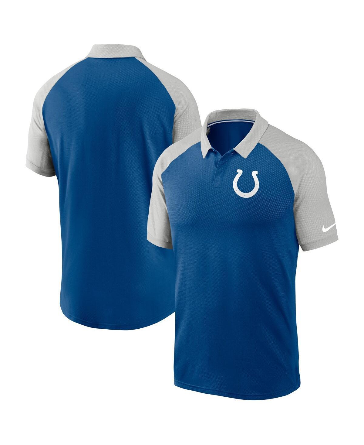 Mens Nike Royal Indianapolis Colts Raglan Tri-Blend Performance Polo Product Image