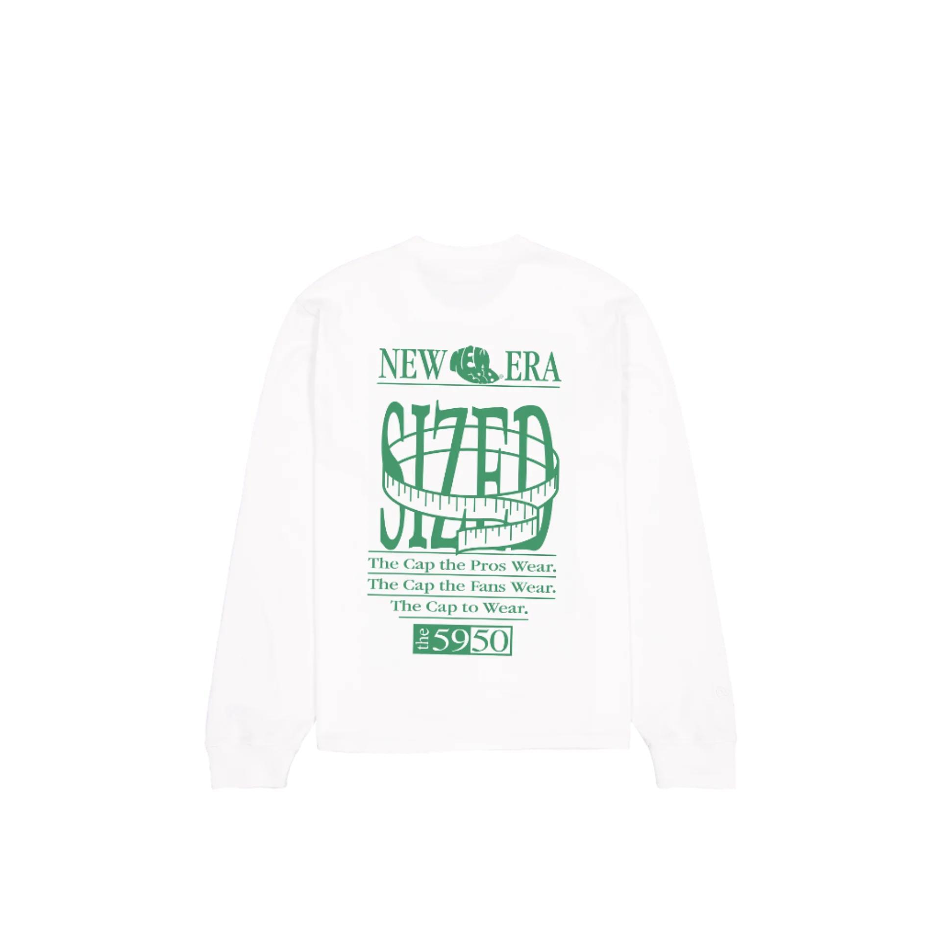 Brand New Era Sized Graphic College White Long Sleeve T-Shirt Male Product Image