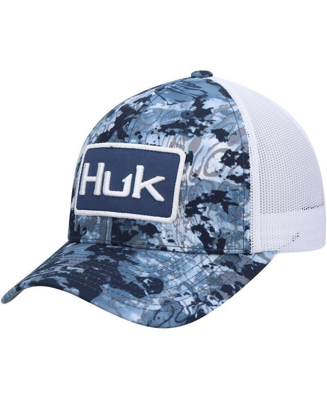 Mens Huk Blue Tide Change Trucker Snapback Hat Product Image