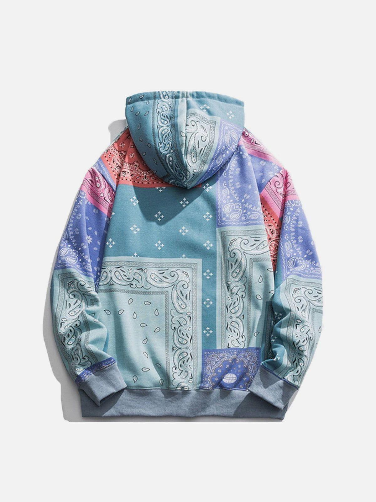 Aelfric Eden Patchwork Print Cashew Hoodie Product Image