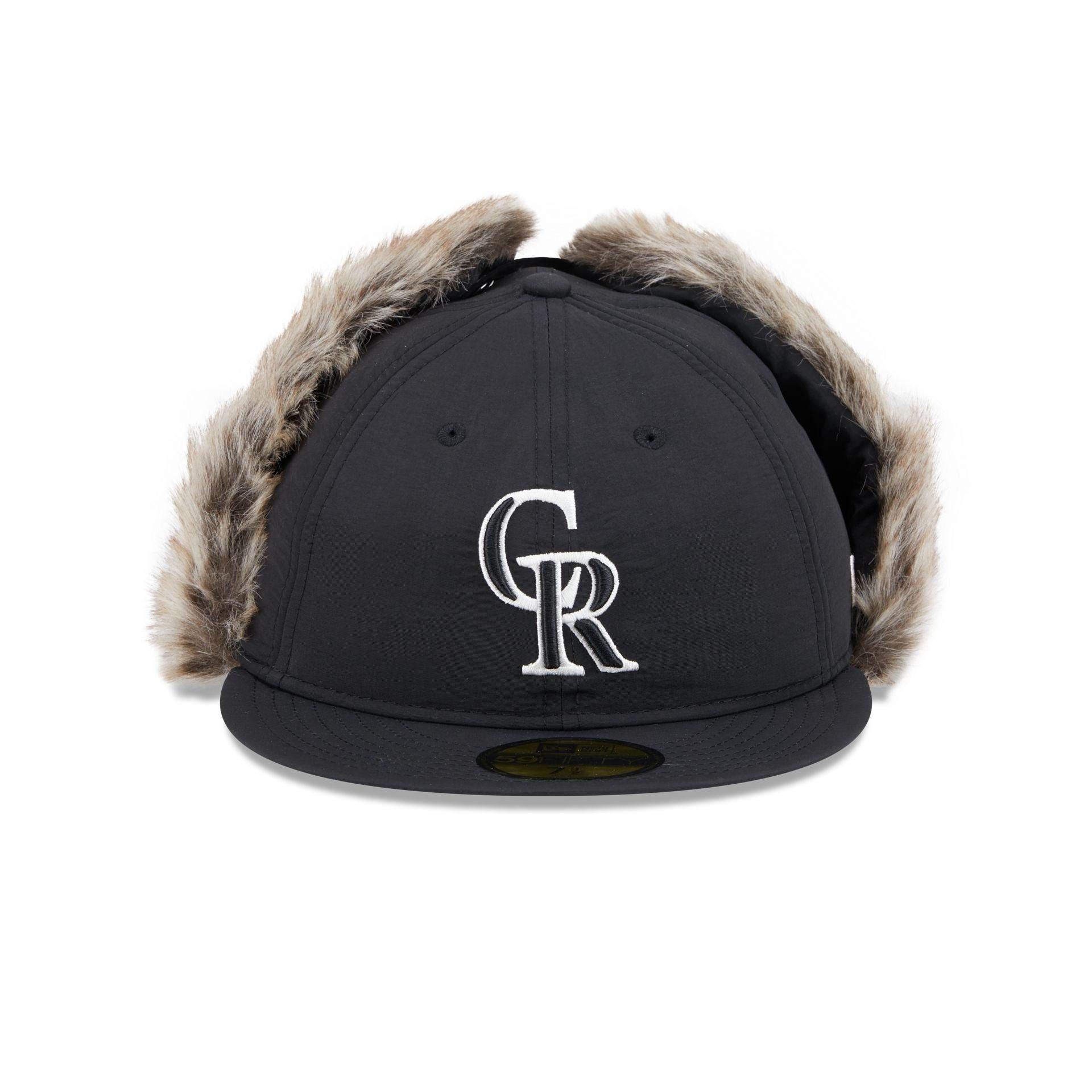 Colorado Rockies Winter Dog Ear Retro Crown 59FIFTY Fitted Hat Male Product Image