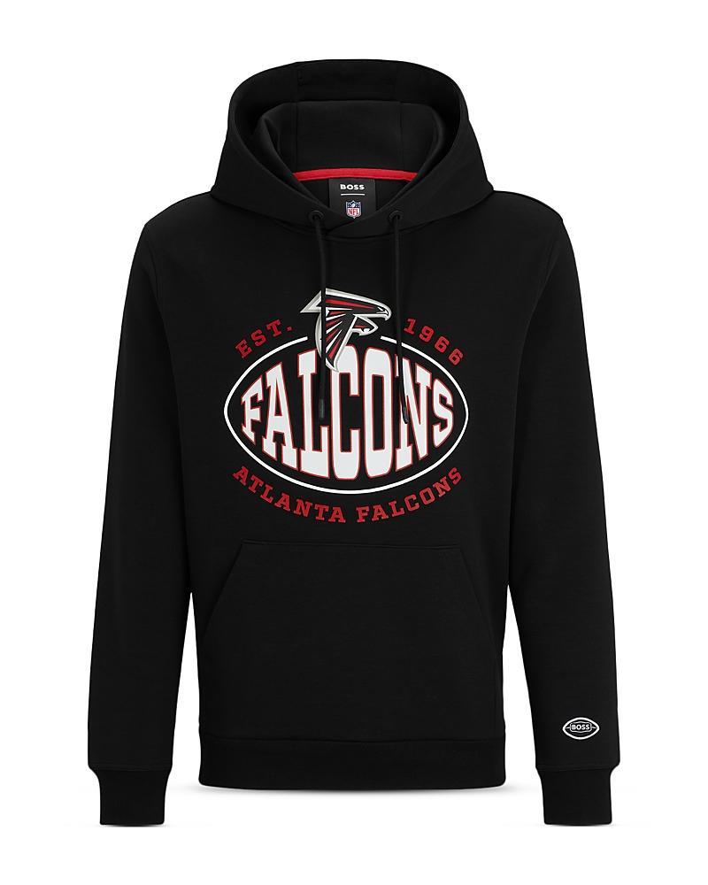 Boss Nfl Atlanta Falcons Cotton Blend Printed Regular Fit Hoodie Product Image