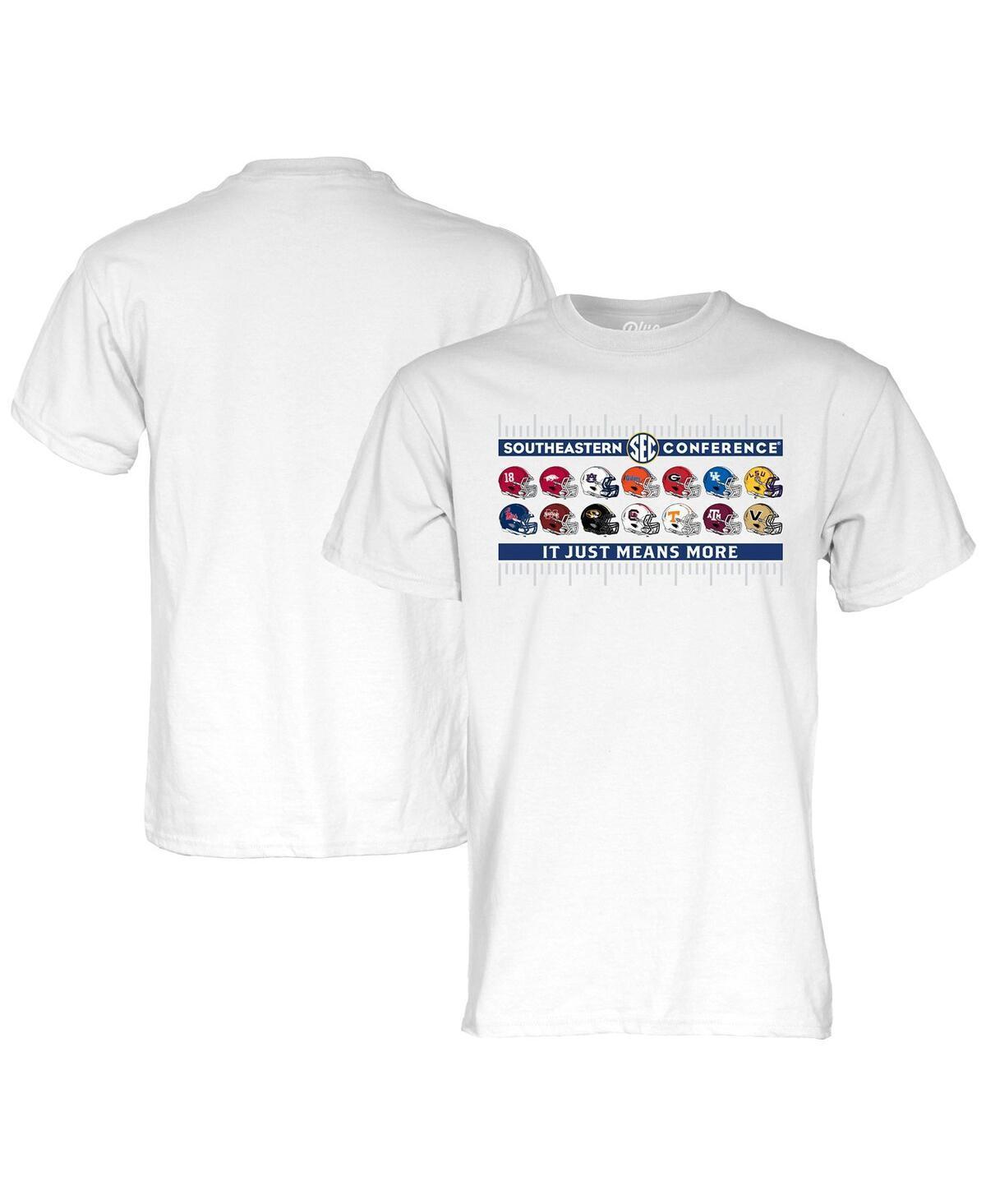 Mens Blue 84 White 2023/24 Sec Football Helmet Logo T-shirt Product Image