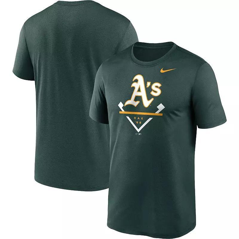 Mens Nike Green Oakland Athletics Big and Tall Icon Legend Performance T-shirt Product Image