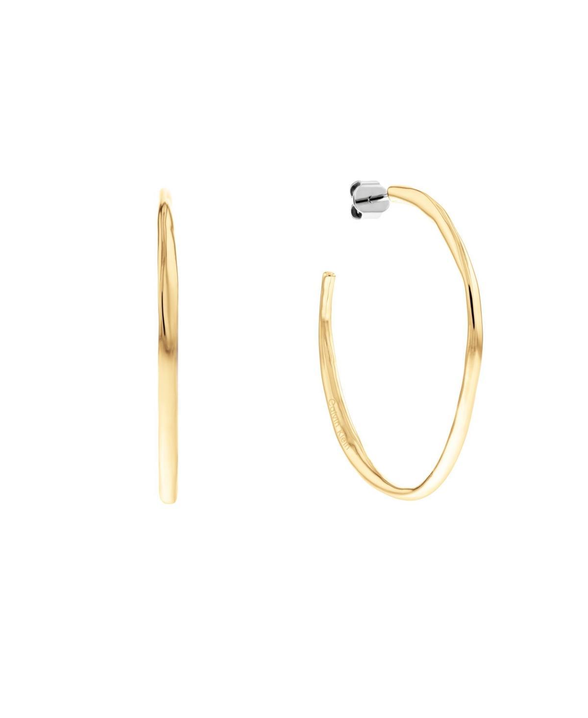 Calvin Klein Womens Polished Medium Hoop Earrings - Metallic Product Image