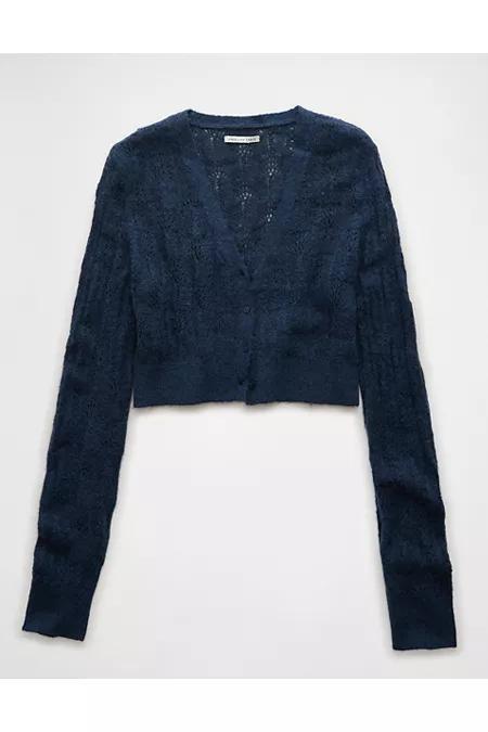 AE Wispy-Knit Cropped Cardigan Women's Product Image