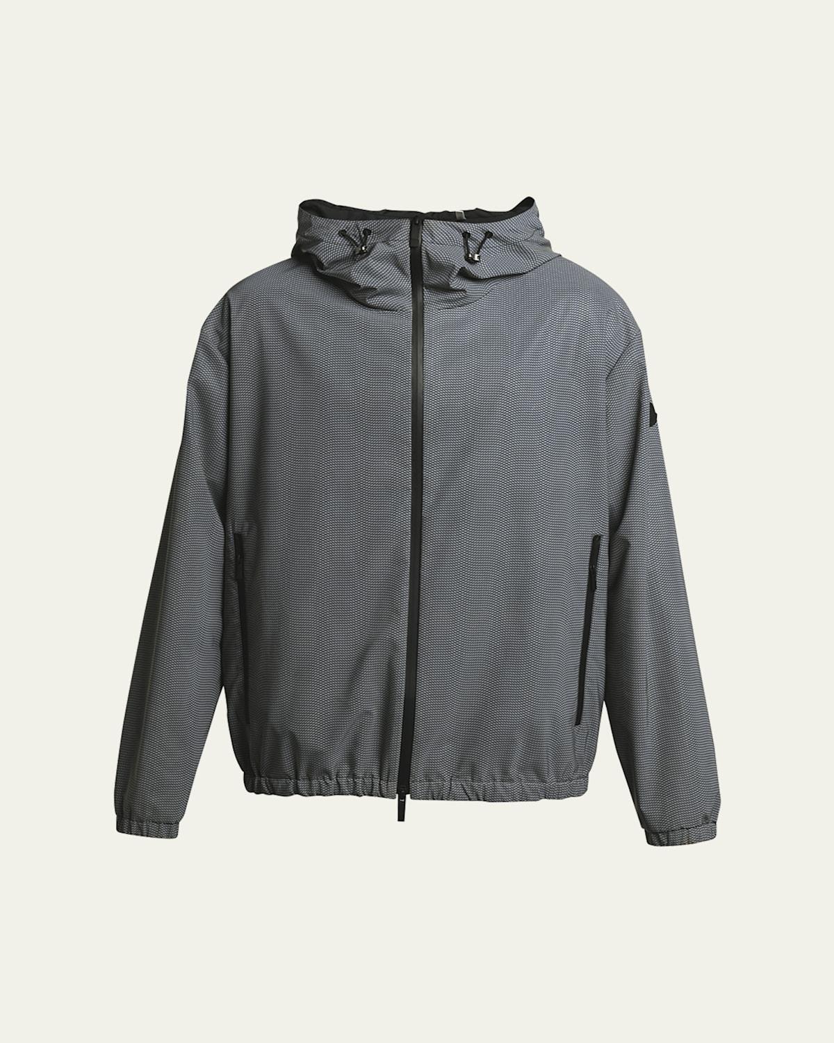 Mens Hooded Micro-Patterned Jacket Product Image