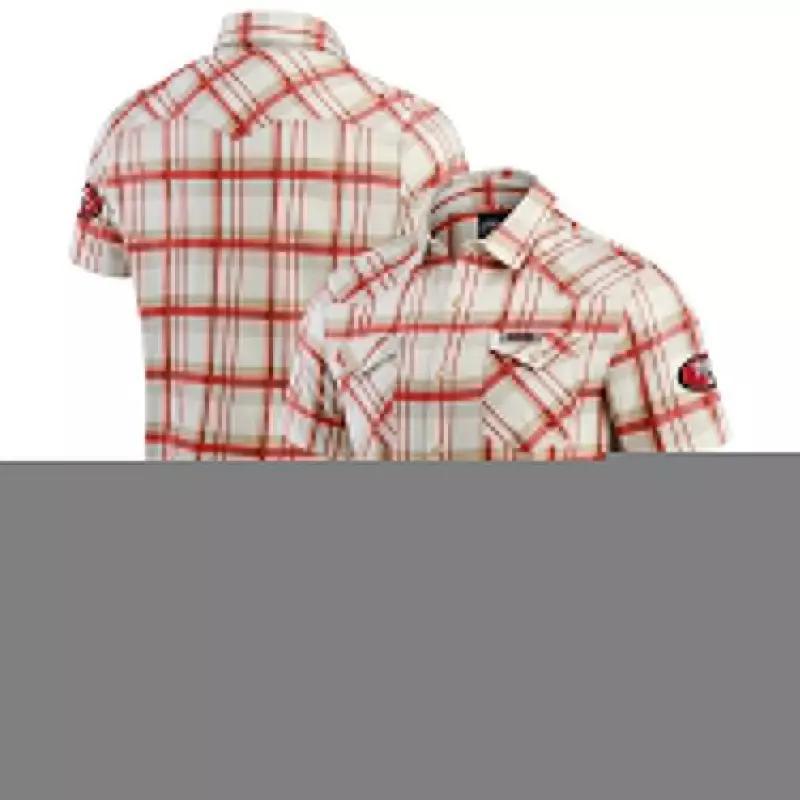 Mens Darius Rucker Collection by Fanatics Scarlet San Francisco 49ers Plaid Full-Snap Shirt Product Image