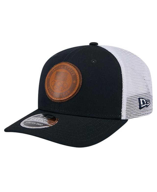 New Era Mens Navy Team Usa Leather Patch 9SEVENTY Stretch Snap Adjustable Hat Product Image