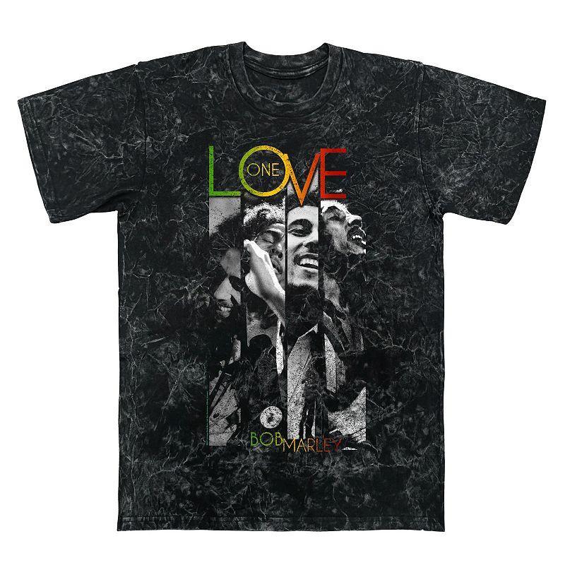 Mens Bob Marley One Love Stripes Graphic Tee Product Image