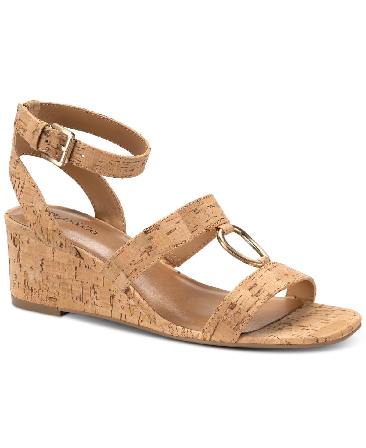 Style & Co Womens Lourizzaa Ankle-Strap Wedge Sandals, Created for Macys Product Image