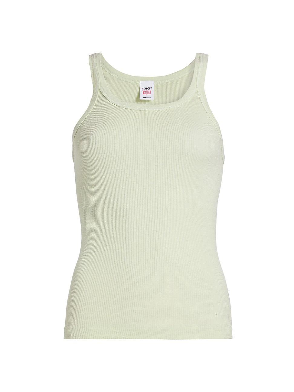 Re/Done Ribbed Cotton Tank Top Product Image