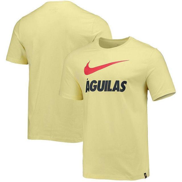 Mens Nike Yellow Club America Swoosh Logo T-Shirt Product Image