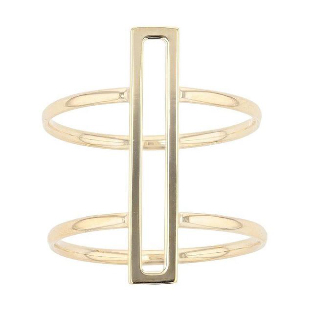 Au Naturale 14k Yellow Gold Double Bar Ring, Womens Product Image