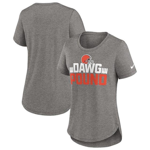 Womens Nike Heather Charcoal Cleveland Browns Local Fashion Tri-Blend T-Shirt Product Image