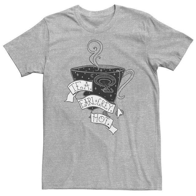 Big & Tall Star Trek Next Generation Earl Grey Drawing Tee, Mens Athletic Grey Product Image