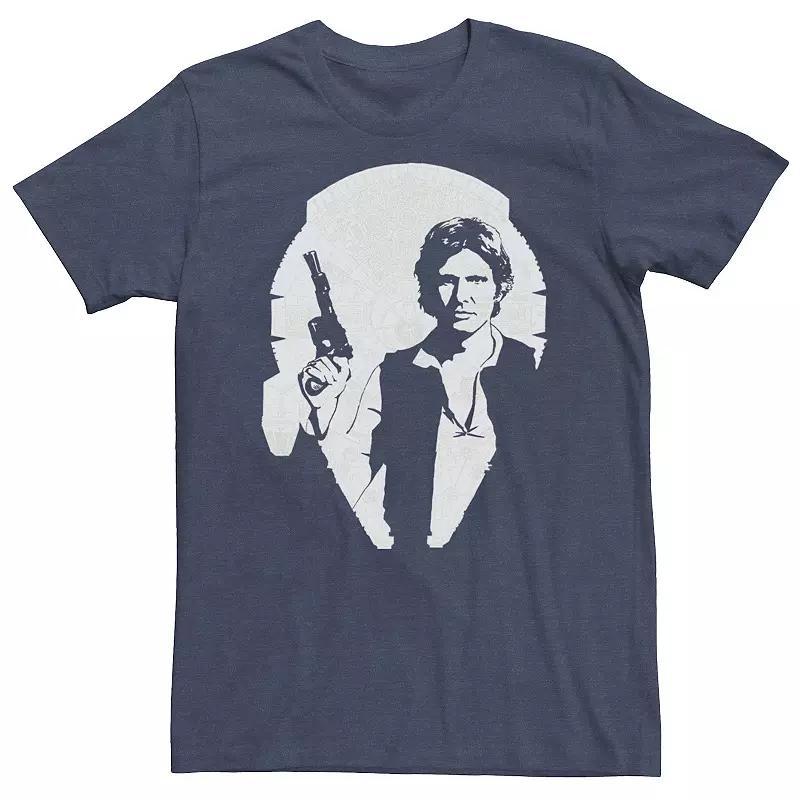 Big & Tall Star Wars Han Solo Inside Falcon Tee, Mens Navy Grey Product Image